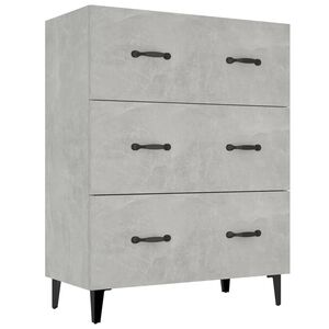 vidaXL Buffet gris béton 69,5x34x90 cm bois d'ingénierie