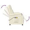 vidaXL Fauteuil &eacute;lectrique de massage Cr&egrave;me blanc Similicuir