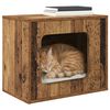 vidaXL Maison pour chat Bois ancien 51 x 30 x 42,5 cm