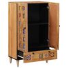 vidaXL Haut Armoire Naturel 60 x 33,5 x 100 cm Bois de mangue massif