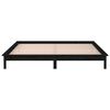 vidaXL Cadre de lit &agrave; LED sans matelas noir 120x190 cm bois massif