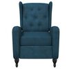 vidaXL Fauteuil de massage inclinable bleu velours