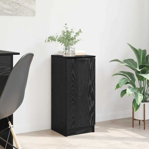vidaXL Buffet Ch&ecirc;ne noir 30 x 30 x 70 cm Bois d'ing&eacute;nierie