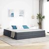vidaXL Lit avec rangement et matelas Gris fonc&eacute; 200 x 200 cm Velours