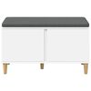 vidaXL Banc d'entr&eacute;e avec coussin avec stockage Blanc 80 x 38 x 46 cm