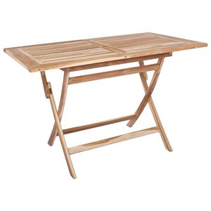 vidaXL Table de jardin pliante Naturel 120 x 70 x 75,5 cm