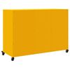 vidaXL Buffet jaune moutarde 100,5x39x72 cm acier