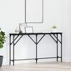 vidaXL Table console Ch&ecirc;ne noir 140 x 23 x 75 cm
