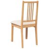 vidaXL Chaises &agrave; manger coussins 2 pcs naturel bois massif caoutchouc