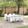 vidaXL Ensemble de salle à manger pour jardin 7 pcs Blanc Rattan Polt