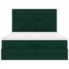 vidaXL Cadre de lit ottoman avec matelas vert fonc&eacute; 140x190 cm velours