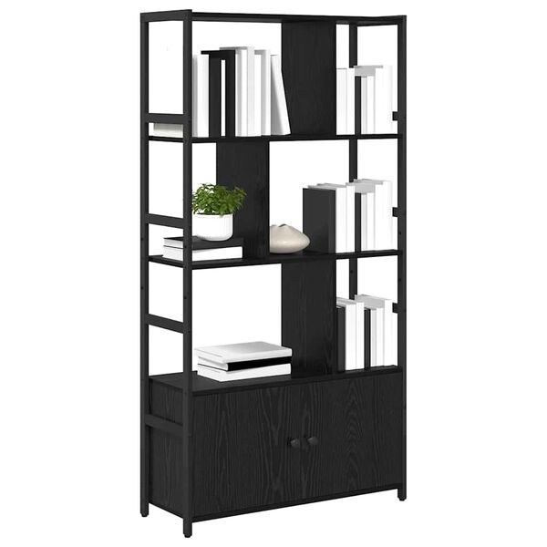 vidaXL &Eacute;tag&egrave;re Ch&ecirc;ne noir 80 x 30 x 155,5 cm Bois d'ing&eacute;nierie