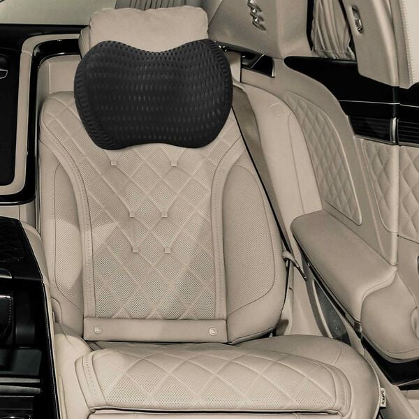 vidaXL Coussin pour le cou Couleur unie Noir 30,5 x 21,5 x 13 cm