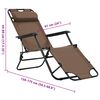 vidaXL Chaises longues pliables 2 pcs avec repose-pied Acier Marron