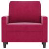 vidaXL Fauteuil Rouge bordeaux 60 cm Velours