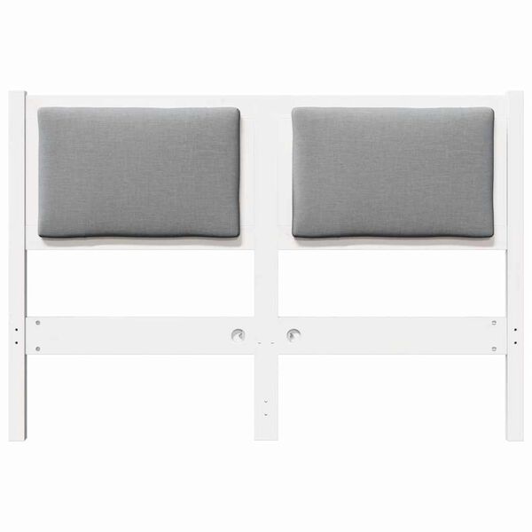 vidaXL T&ecirc;te de lit Autre Blanc 135 cm Bois massif en pin