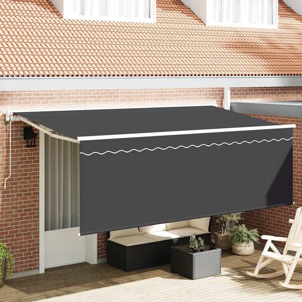 vidaXL Auvent R&eacute;tractable Anthracite 350 x 200 cm