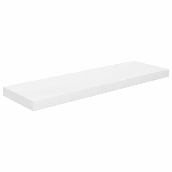 vidaXL &Eacute;tag&egrave;re murale flottante Blanc brillant 80x23,5x3,8 cm MDF