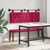 vidaXL T&ecirc;te de lit suspendue Bordeaux 130 x 55 x 7 cm Velours