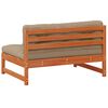 vidaXL Sofa de jardin milieu Pin massif Brun Cir&eacute;