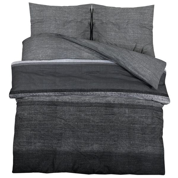 vidaXL Ensemble de housse de couette gris foncé 260x220 cm Coton