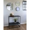 House Nordic Table console avec 2 &eacute;tag&egrave;res Avery Noir