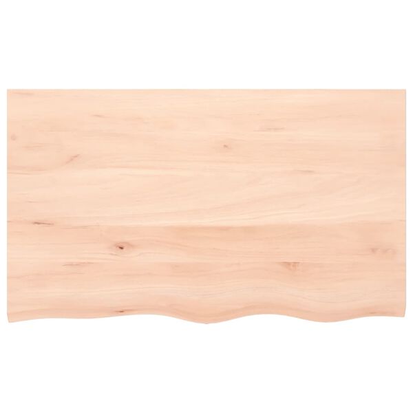 vidaXL Dessus de table 100x60x2 cm bois de ch&ecirc;ne massif non trait&eacute;