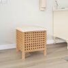 vidaXL Tabouret de salle de bain 48x47,5x52 cm Bois massif de noyer