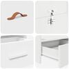 vidaXL Cadre de lit avec rangement avec tête de lit Blanc 120 x 190 cm