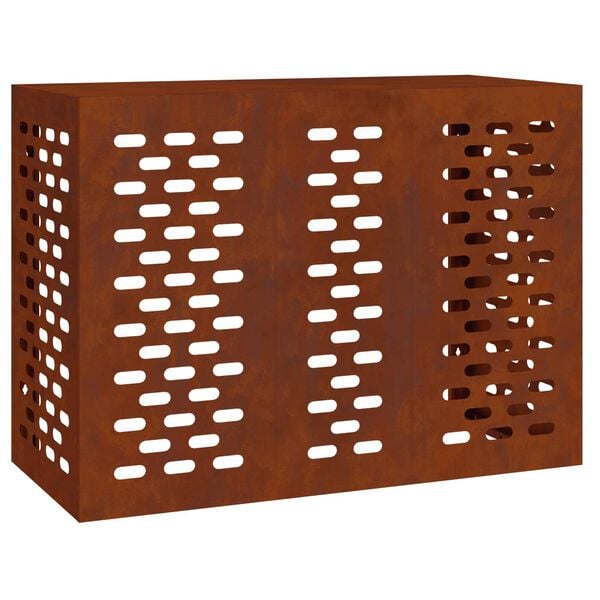 vidaXL Housse de climatiseur Rouill&eacute; 110 x 50 x 80 cm Acier patin&eacute;