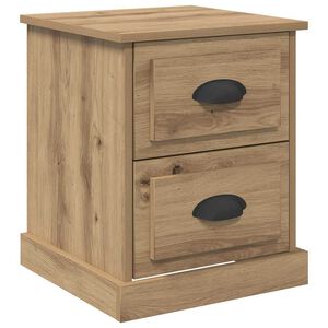 vidaXL Cabinet de chevet avec tiroir Ch&ecirc;ne artisanal 39 x 39 x 47.5 cm