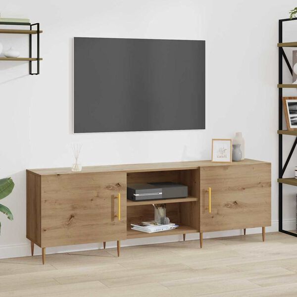 vidaXL Meuble TV chêne artisanal 150 x 30 x 50 cm Bois d'ingénierie