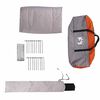 vidaXL Tente tipi avec toit Gris et orange 490 x 410 x 210 cm