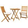 vidaXL Ensemble bistro de jardin 3 pcs Marron Bois d'Acacia Massif