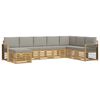 vidaXL Ensemble de canap&eacute;s d'ext&eacute;rieur 8 pcs Blanc et gris clair