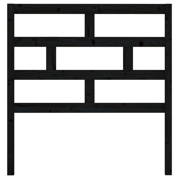 vidaXL Tête de lit Noir 96x4x100 cm Bois massif de pin