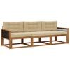 vidaXL Ensemble de canap&eacute;s d'ext&eacute;rieur 3 pc Naturel et Beige