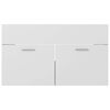 vidaXL Ensemble de meubles de salle de bain 2pcs Blanc et ch&ecirc;ne sonoma