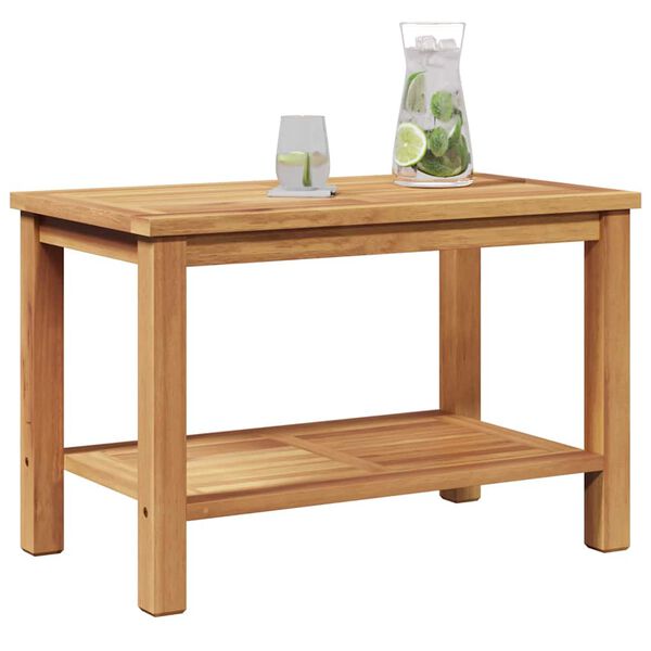vidaXL Table basse Marron 70 x 40 x 45 cm Bois de teck solide