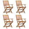 vidaXL Ensemble &agrave; manger de jardin 5 pcs Bois d'acacia solide