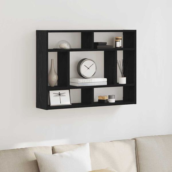 vidaXL Étagère murale Chêne noir 75x16x55 cm Bois d'ingénierie