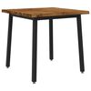 vidaXL Table &agrave; manger en bord vivant 80 x 80 x 75 cm