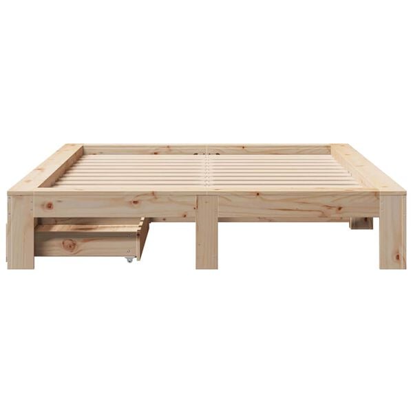 vidaXL Cadre de lit sans matelas 140x190 cm bois de pin massif