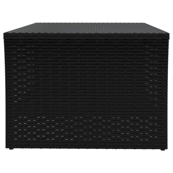 vidaXL Table basse noir 100x50x40 cm r&eacute;sine tress&eacute;e