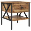 vidaXL Table de chevet avec tiroir 2 pcs Bois ancien 40 x 42 x 45 cm