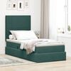 vidaXL Lit avec rangement et matelas Vert fonc&eacute; 100 x 200 cm Velours