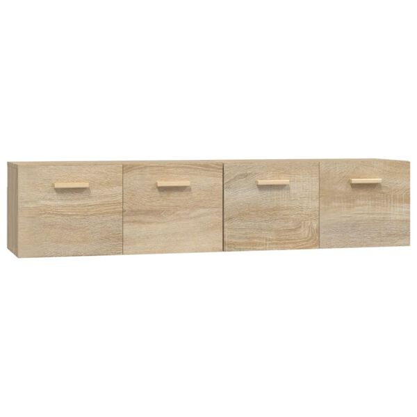 vidaXL Armoires murales 2 pcs Ch&ecirc;ne sonoma 80x35x36,5 cm Bois