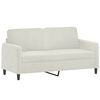 vidaXL Canap&eacute; &agrave; 2 places Cr&egrave;me 140 cm Velours