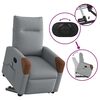 vidaXL Fauteuil de massage inclinable Gris clair Tissu