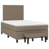 vidaXL Sommier &agrave; lattes de lit avec matelas taupe 120x190 cm tissu